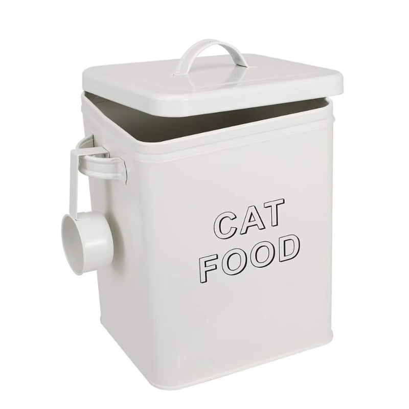 Tin Container Lid - Contenitore in latta per crocchette e