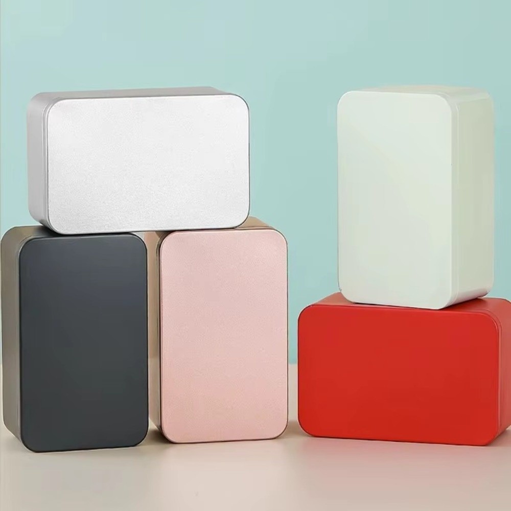 Tin Container Lid - Nuova Scatola di Latta Monocolore con