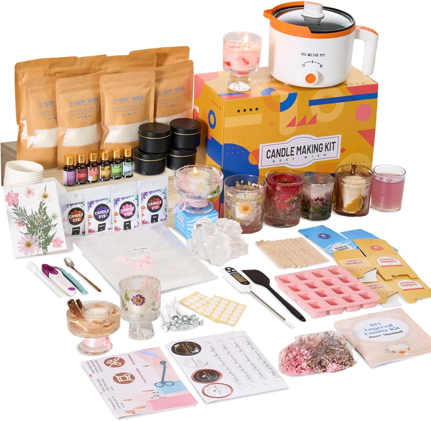 Candle Making For Beginners - Kit 2-in-1 per Creare Candele Fai-da-Te