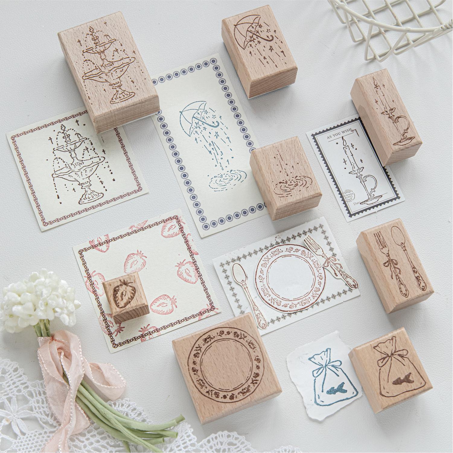 Xmas Candle Making - Timbro in legno con design a