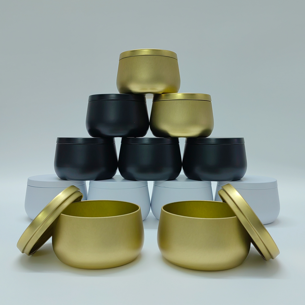 Tin Container Lid - 12 barattoli di candele in metallo