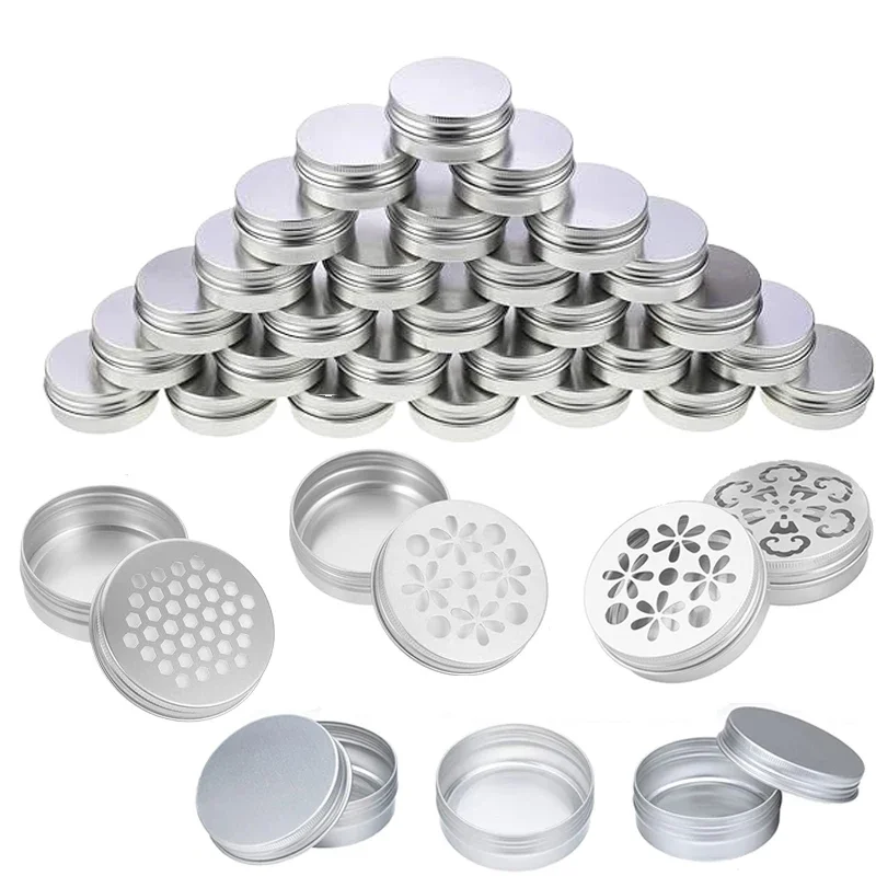 Tin Container Lid - 10 Pezzi Barattoli Vuoti in Alluminio