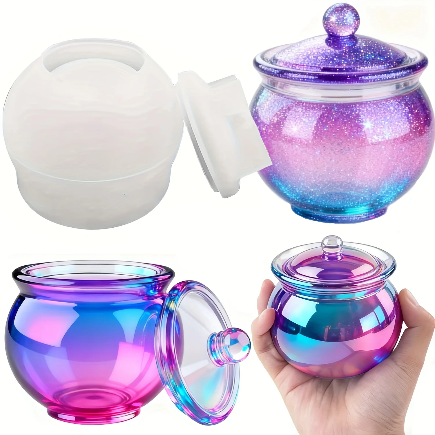 Candle Mold Silicone - 1 set di stampi rotondi in