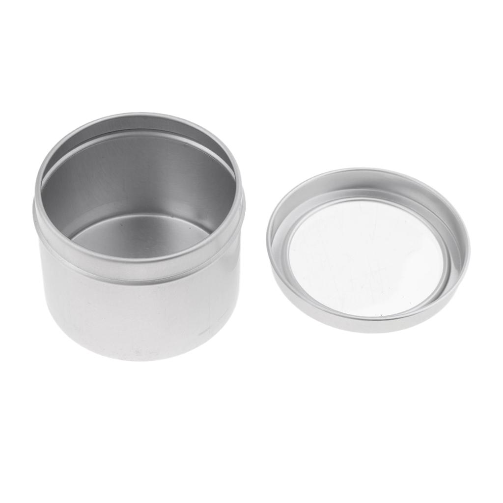 Tin Container Lid - Barattoli Vuoti per Cosmetici in Alluminio