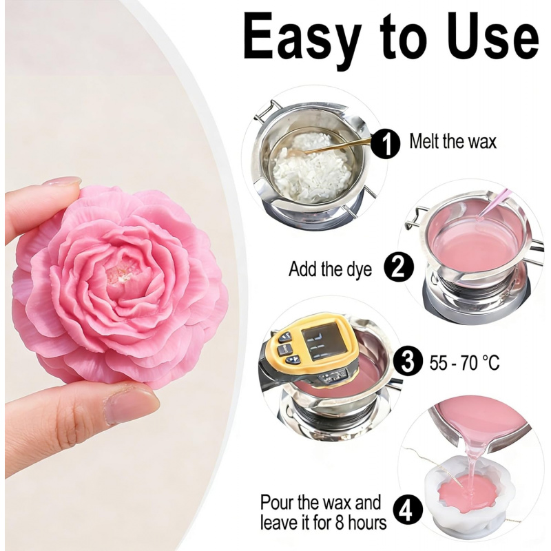 Set di 5 stampi per candele a  - Candle Making For Beginners recensione e prezzo