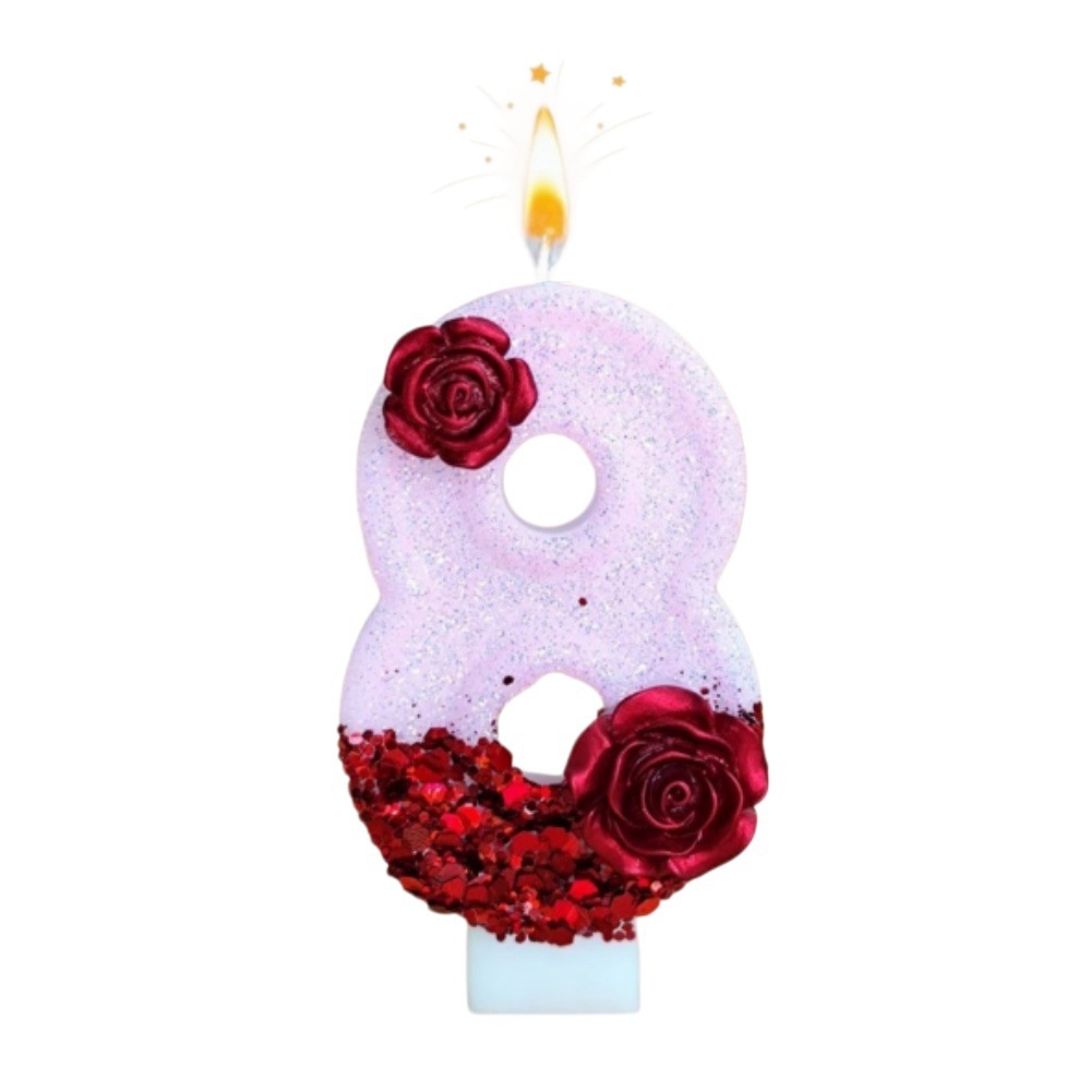 Candela Numerica Rosa Glittera - Candle Making Things recensione e prezzo